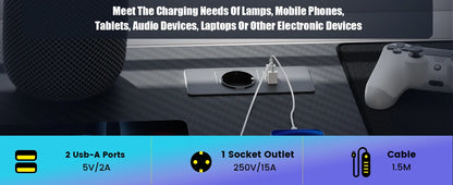 GTPLAYER Gaming Tisch, Gaming Schreibtisch 120 x 60cm, PC Tisch Gamer Tisch mit Kohlefaseroberfläche/LED/Steckdose, Schwarz