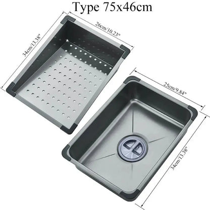 Wasserfall-Küchenspüle aus Edelstahl 304, großes Einzelschlitz-Wasserhahn-Set mit integrierter Digitalanzeige, Seifenspender, Tassenwascher