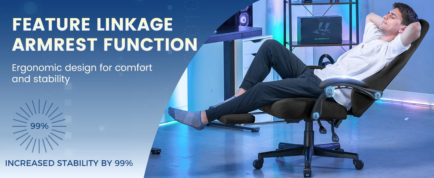 GTPLAYER Gaming Stuhl, Atmungsaktiver Bürostuhl, Bürostuhl Ergonomisch, Hochwertiger - Stoff, Ergonomischer PC Stuhl