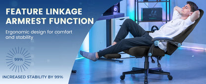 GTPLAYER Gaming Stuhl, Atmungsaktiver Bürostuhl, Bürostuhl Ergonomisch, Hochwertiger - Stoff, Ergonomischer PC Stuhl