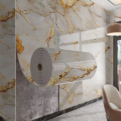 Marble Pattern Wall Panel Peel and Stick Wallpaper Decorative European Style Wall Art for Living Room Bedroom Home Decoration