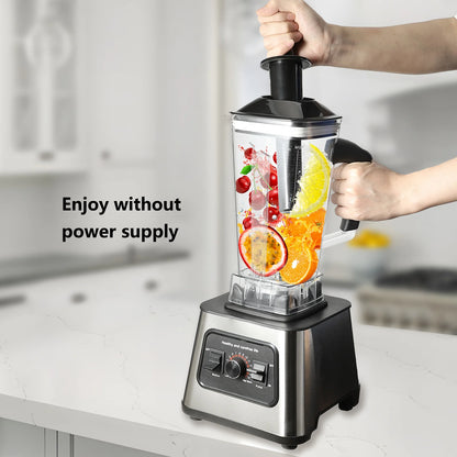 6000W Power multi-function Professional Blender 4-Blade 2-In-1 Wall Breaking Machine 2.5L Container Ice Nut Fruit mix Strong.