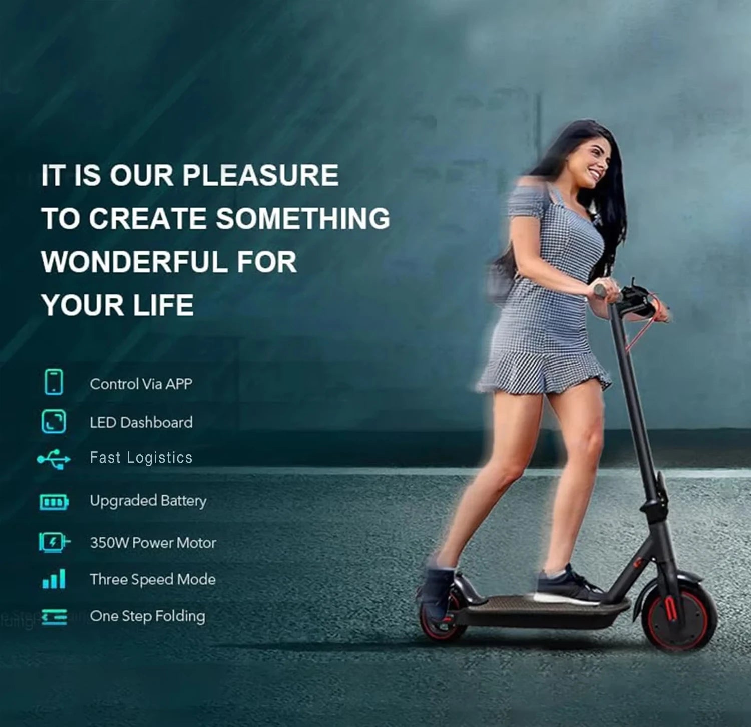 350W Folding Electric Scooter Aluminum Alloy  8.5" Tire 36V 10.4AH Lithium Battery With App Kick Scooter For Adults Escooter.