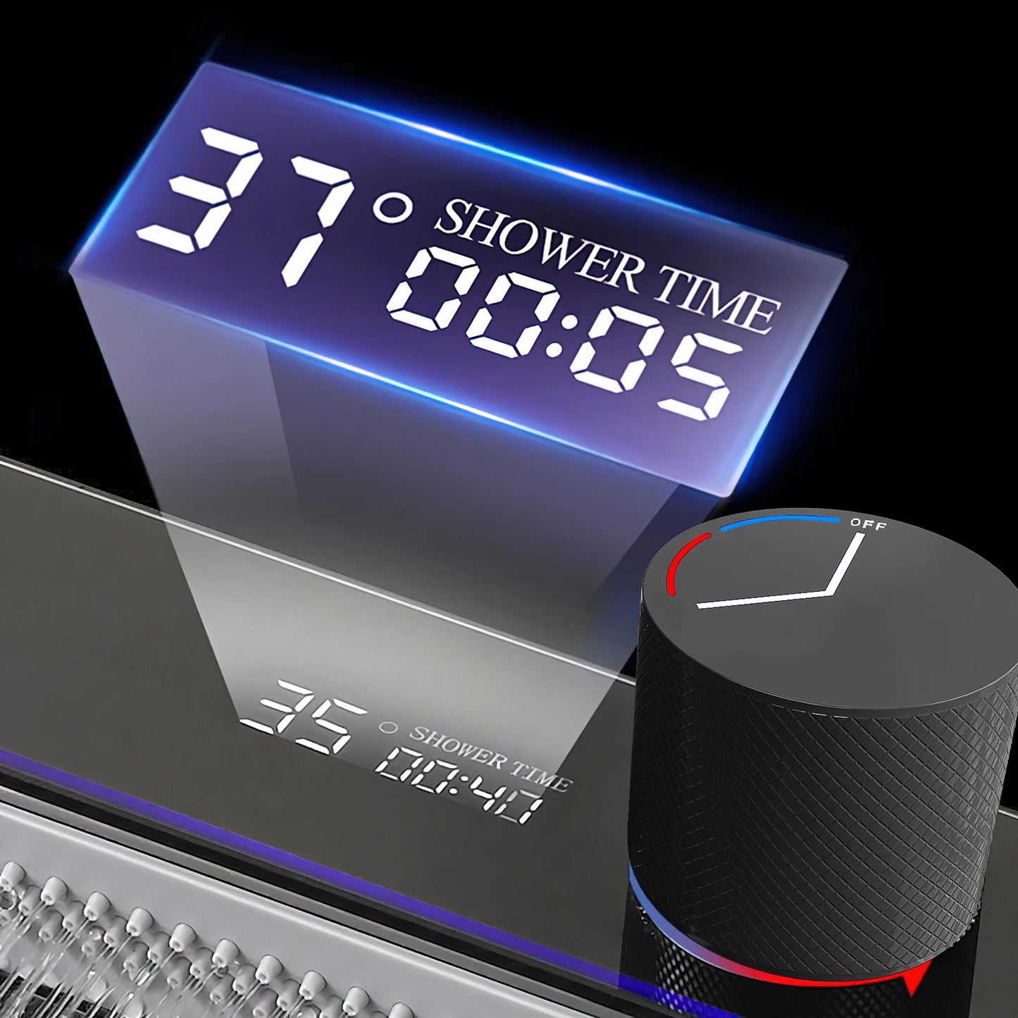 Wasserfall-Küchenspüle aus Edelstahl 304, großes Einzelschlitz-Wasserhahn-Set mit integrierter Digitalanzeige, Seifenspender, Tassenwascher