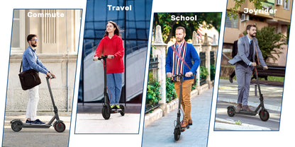 2025 Upgrate AOVOPRO Smart APP Electric Scooter 350W/500W Powerful Motor 36V/42V 25-45KM  Range Adults EScooter with Dual Brake