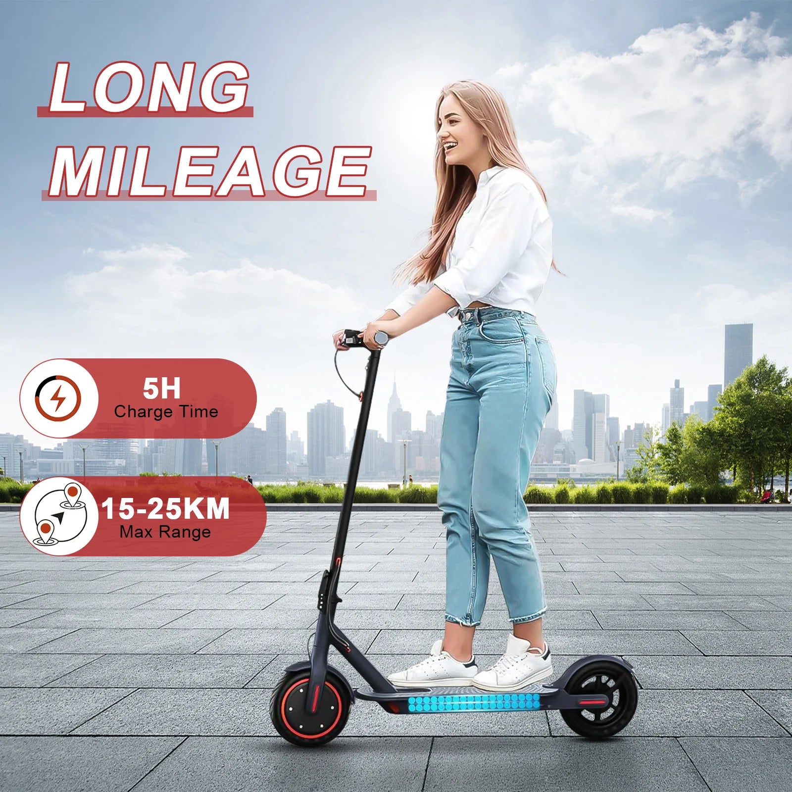 JUICEASE E1 Pro Electric Scooter 350W Motor 500W Peak Power Folding Electric Kick Scooter 36V7.8AH 5.2 Chips 25KM Range EScooter.
