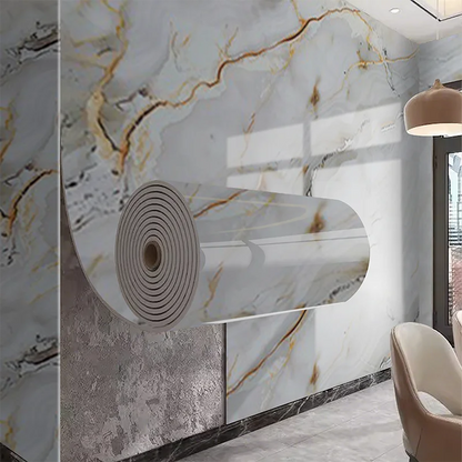 Marble imitation ceramic tile waterproof self-adhesive PVC wall sticker for living room kitchen bedroom decoration stickers