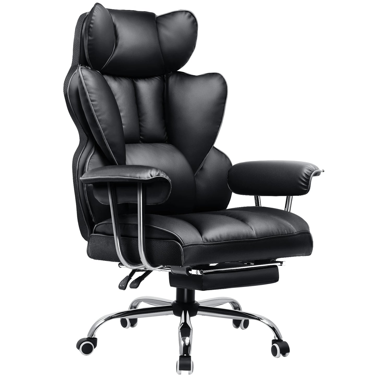 GTPLAYER Gaming Stuhl, Gamer Stuhl, Ergonomischer Bürostuhl mit Fußstütze, Stoffoberfläche, Federsitzkissen, Gaming Chair