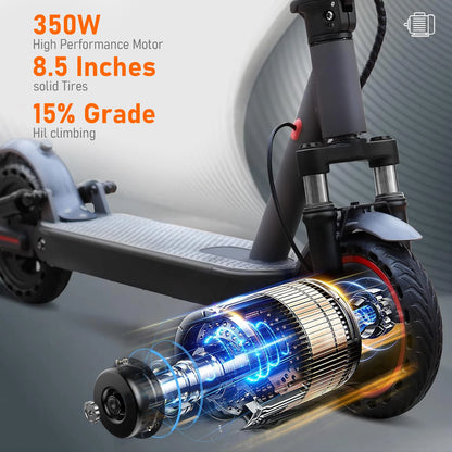 2025 New AOVOPRO Turn Signal Electric Scooter 350W 8.5 Inch Tire APP Smart Escooter 31KM/H 36V10.5AH Electric Scooter for Adults.