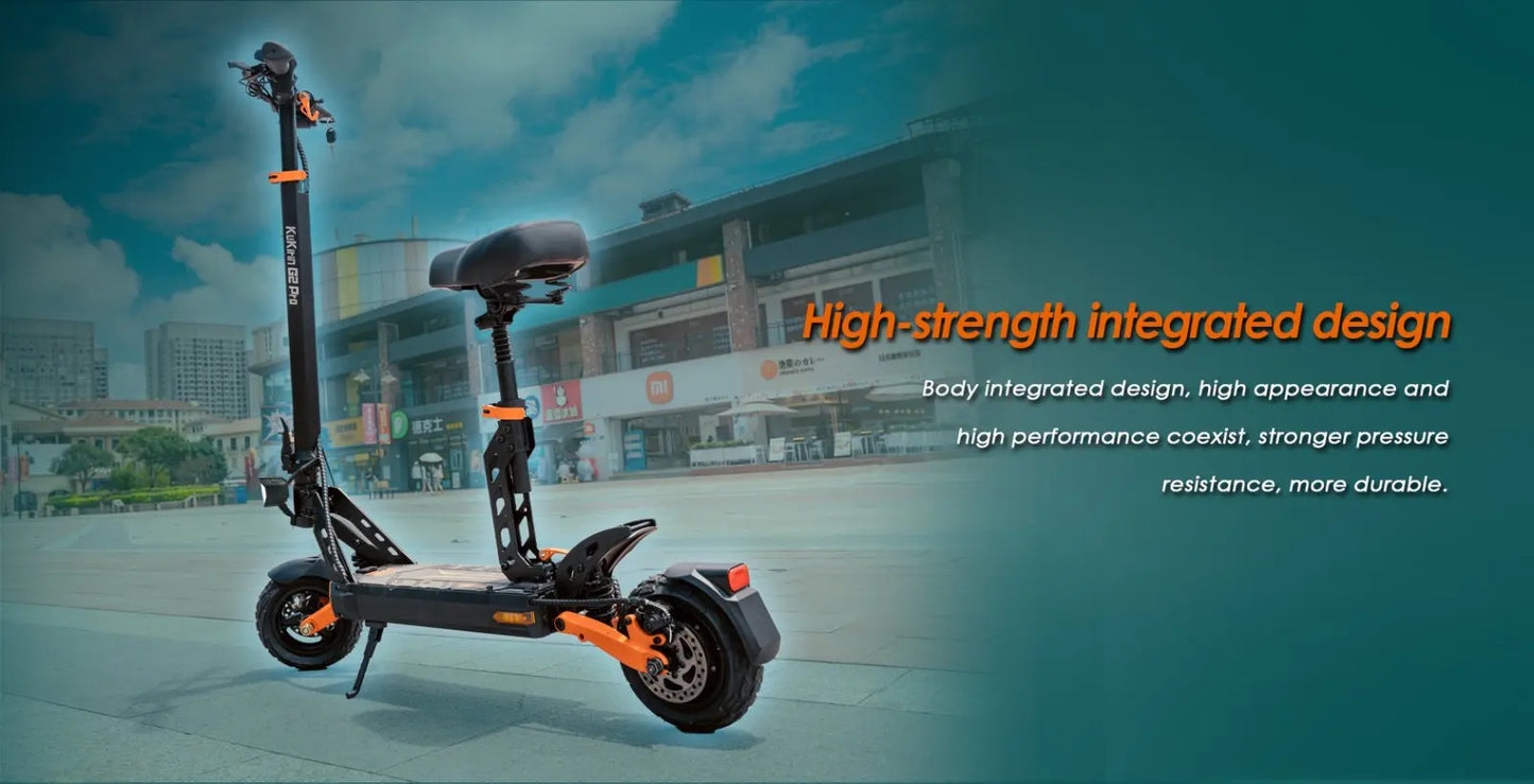 New urban/off-road electric scooter Kukirin G2 PRO 1000W 48 v15.6ah 45HP/H foldable electric scooter with seat.
