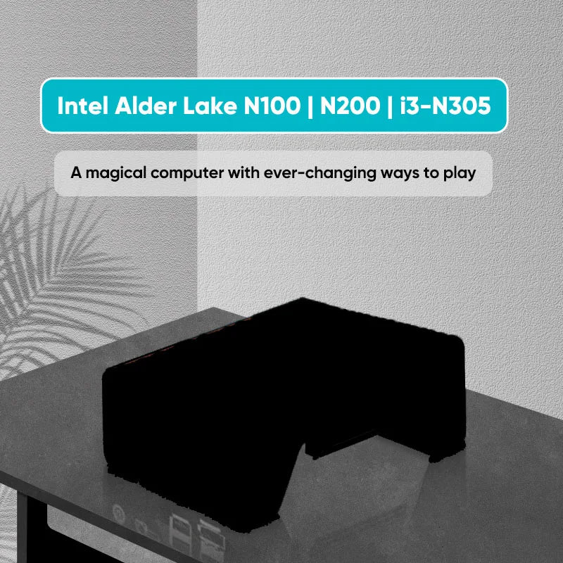 2024 Magic Multi-function Drawing /3D Printing/DIY/Soft Router Mini Pc 12th Gen Intel i3 N305 N100 Four Display 2*HDMI DP Type-C.