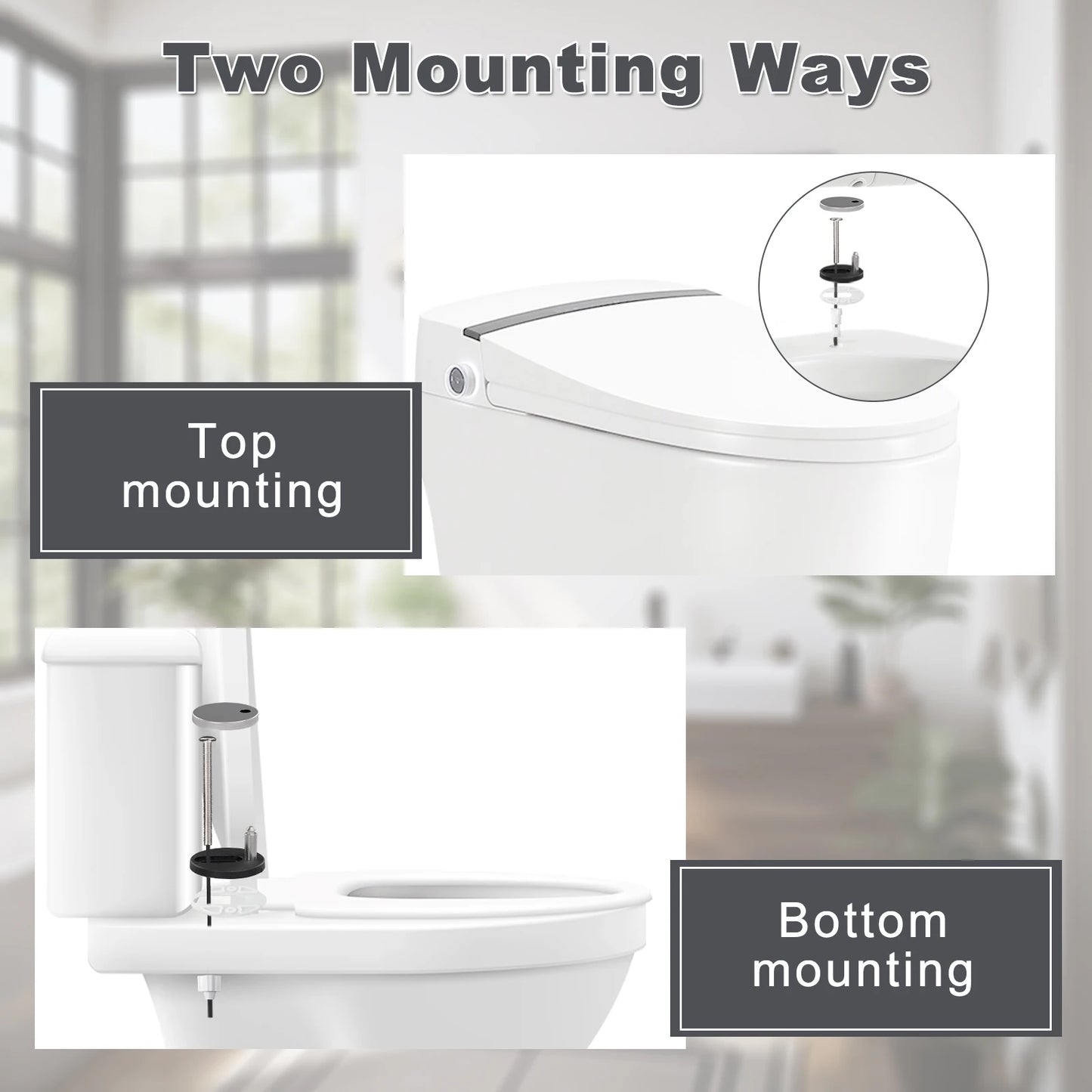 O-förmiger Toilettensitz, verstellbare Scharniere, Toilettendeckel mit Motiv, Soft-Close-Mechanismus für Badezimmer