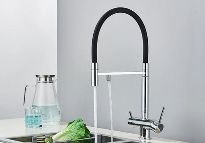 Black Grey Filtered Kitchen Faucet Water Filter Kitchen Faucets Filter Faucet Mixer Water Purification Water Drinking Water Taps