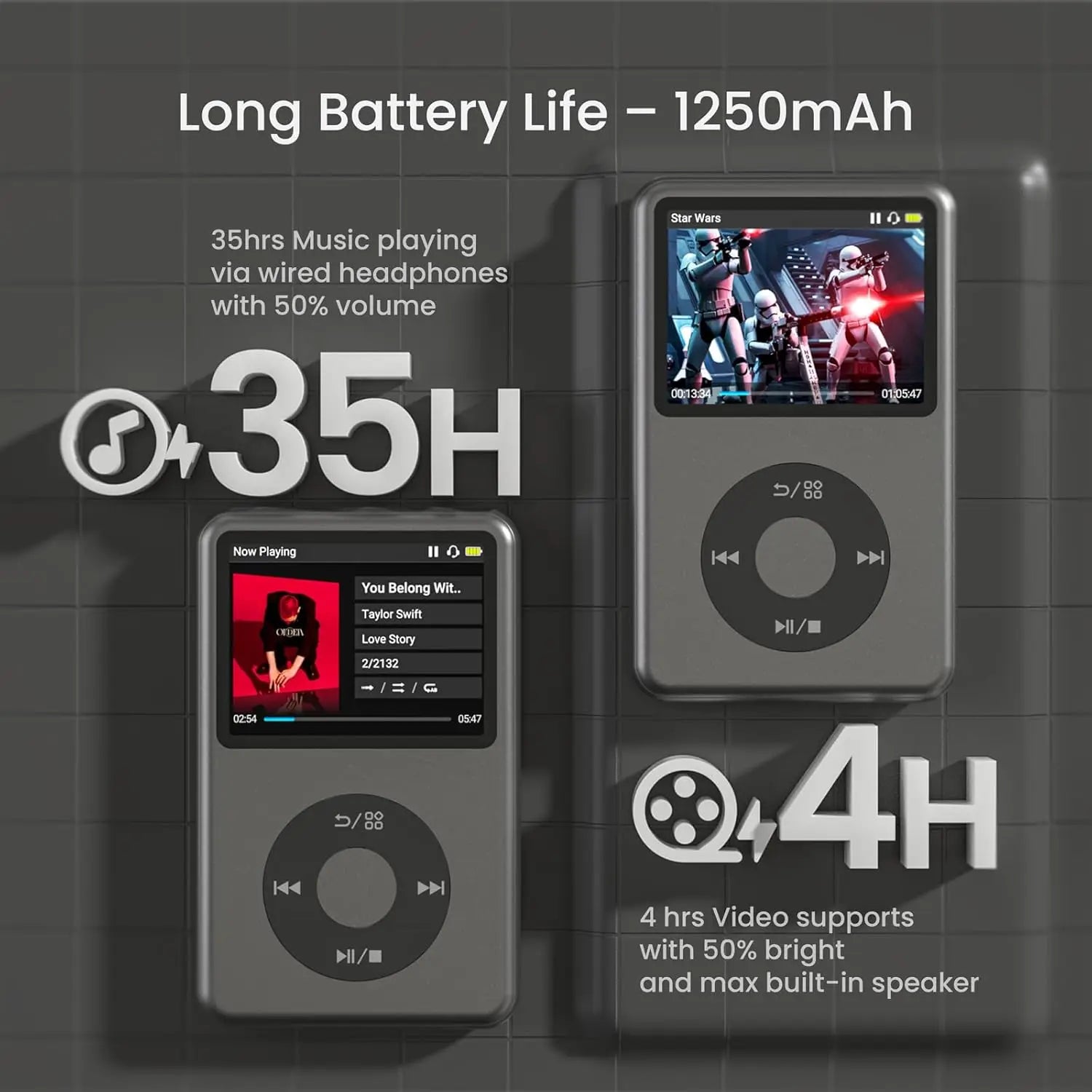 128GB ipod classic reproductor mp3 music player Bluetooth speakers, support fm radio, video, hifi ipod touch walkman.