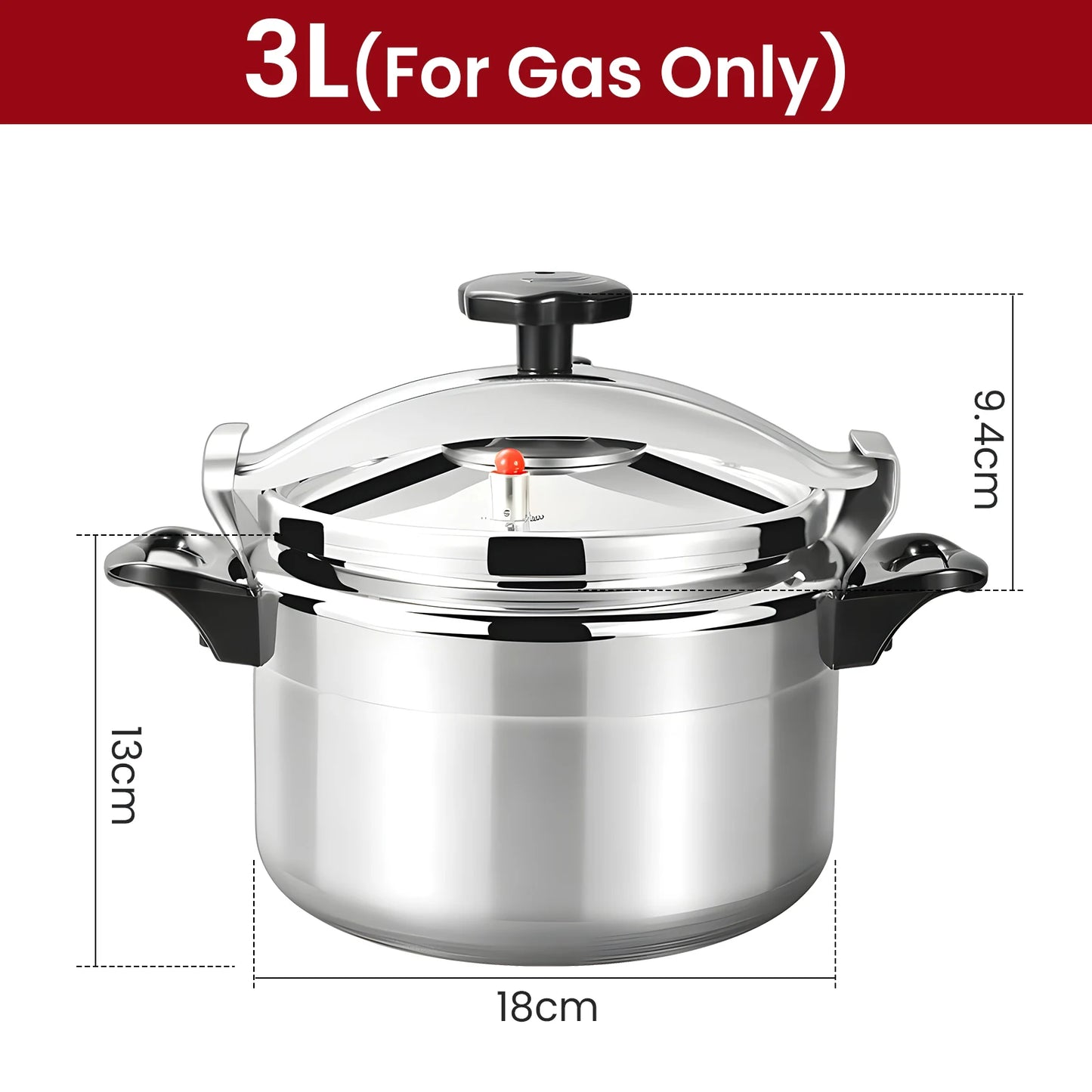 3L/7L Aluminum Pressure Cooker Multifunctional Pressure Cooker Gas Stove Household Restaurant Explosion-proof Pressure Cooker.