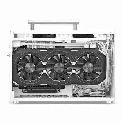 METALFISH T60 Mini ITX White Case 9L With Acrylic Or Mesh Side Panel and Portable Handle Support SFX PSU/300mm GPU/2*120mm Fan.