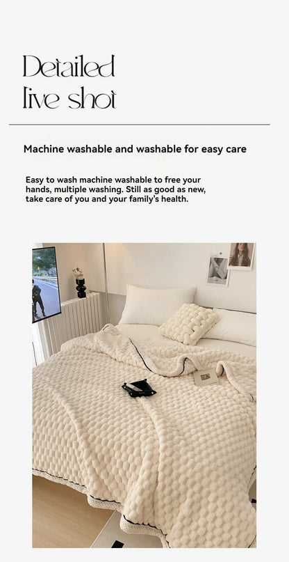 Turtle Velvet Autumn Winter Warm Sleeping Blanket Soft Comfortable Flannel Fleece Blankets for Bed Cozy Fluffy Warmth Blanket.