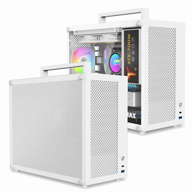 METALFISH S5 MAX Computer Case Gaming PC Chassis Support MATX/ITX 24.5*24.5cm SFX/ATX PSU 135 Mid Tower /180 WaterCooling Cooler.