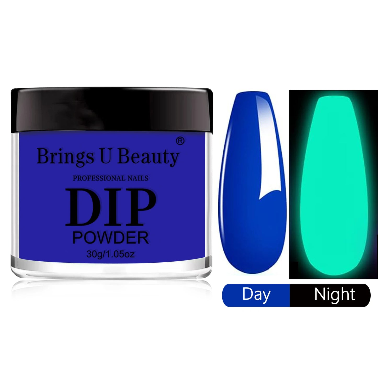 30g Luminous Nail Art Powder Halloween Dipping Powder Pink Pumpkin Orange Glow In Dark Phosphor Powder Party Manicure Salon DIY.