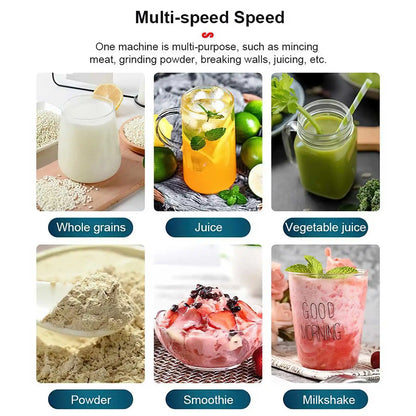 2-in-1 Powerful Blender Table Blenders Food Processor Ice Smoothies for Kitchen High Power Juicer Blender BPA Free.