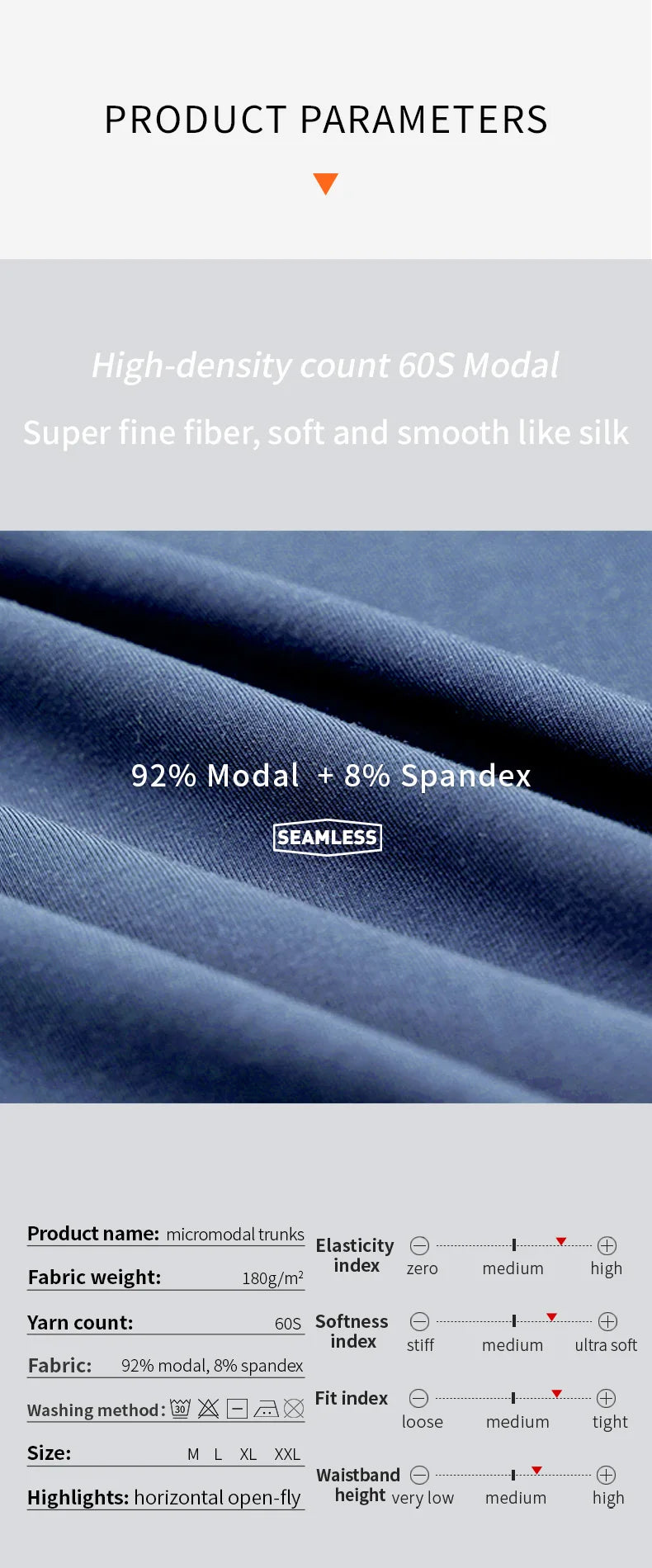 52025 Micromodal-Boxershorts/Badehose für Herren – höchster Komfort, ultimative Weichheit und luxuriöses Gefühl. Stilvolle und extrem bequeme Passform