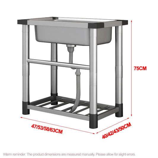 304 stainless steel sink, single-sink sink, household vegetable-washing sink, under-sink sink, large single sink, kitchen water