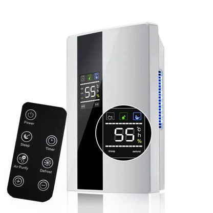 Dehumidifier and Air Purifier 2 in 1 Moisture Absorber Household Mute Bedroom Basement Remote Control Timing External Water Pipe.