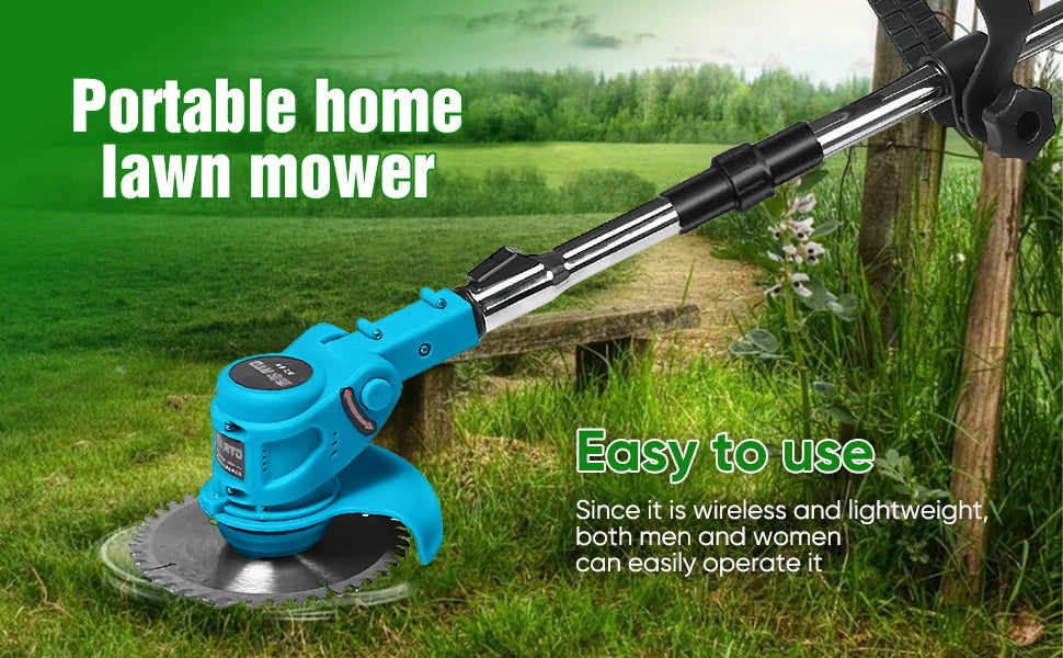 800 W elektrischer Rasenmäher, kabelloser Rasentrimmer, Gartenrasentrimmer, Rasentrimmer, Cutter, Elektrowerkzeuge für Makita-Akku