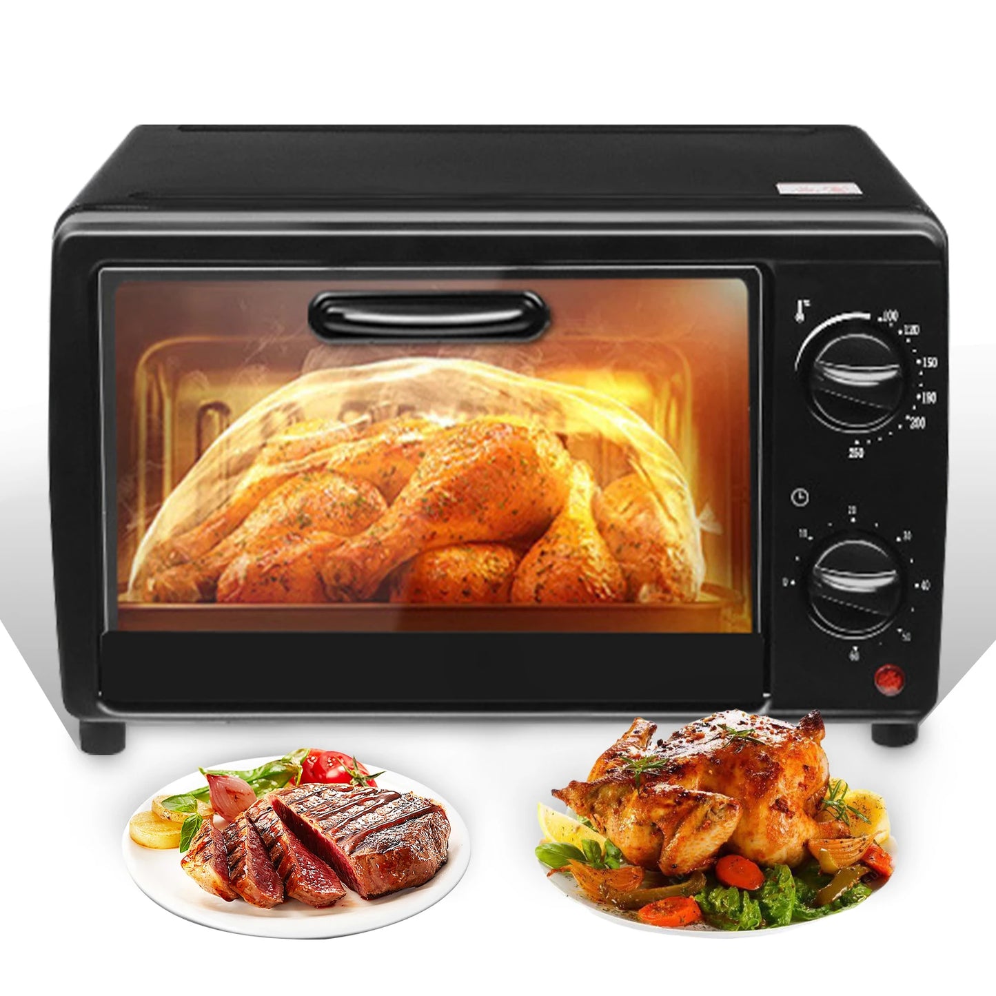 700W 13L Mini Air Fryer Oven - Multi-Function Convection Baker for Baking, Roasting, Healthy Home Cooking (Compact Electric).