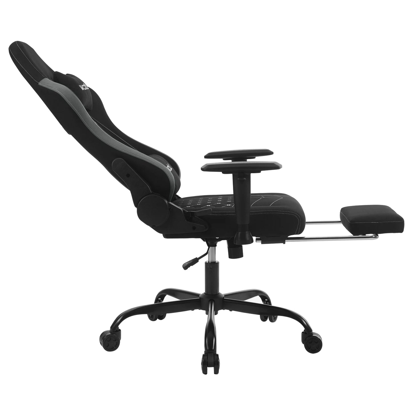 WOLTU Drehbarer Massage-Computer-Gaming-Stuhl, ergonomischer Racing-Gamer-Bürostuhl mit Rollen, Kopfstütze, Fußstütze, Lendenkissen