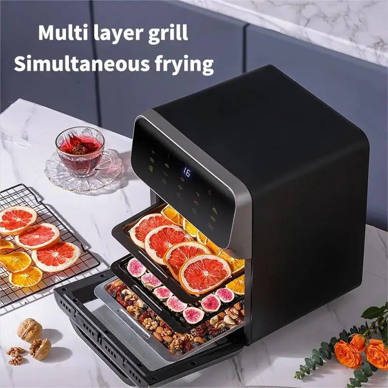 10L wide Capacity Air Fryer 1500W Multifunctional doing Machine Visual LED Touch screening 360 ° Convection Electric all-Free Air.