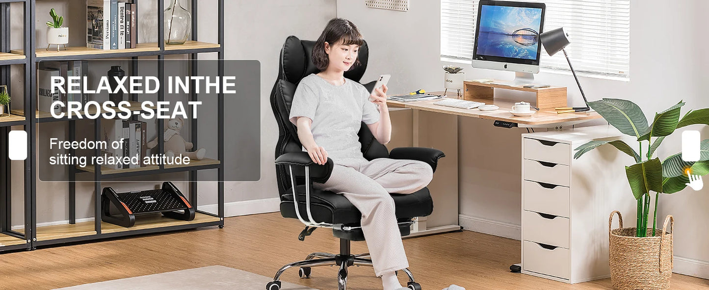 GTPLAYER Gaming Stuhl, Gamer Stuhl, Ergonomischer Bürostuhl mit Fußstütze, Stoffoberfläche, Federsitzkissen, Gaming Chair