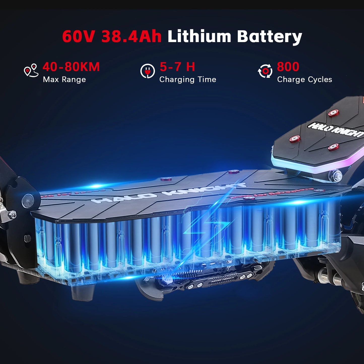 HALO KNIGHT T107Pro 6000W Adult Electric Scooters 95km/h Professional Powerful E Scooter 60V 38.4Ah Dual Motor Fast E-scooter.