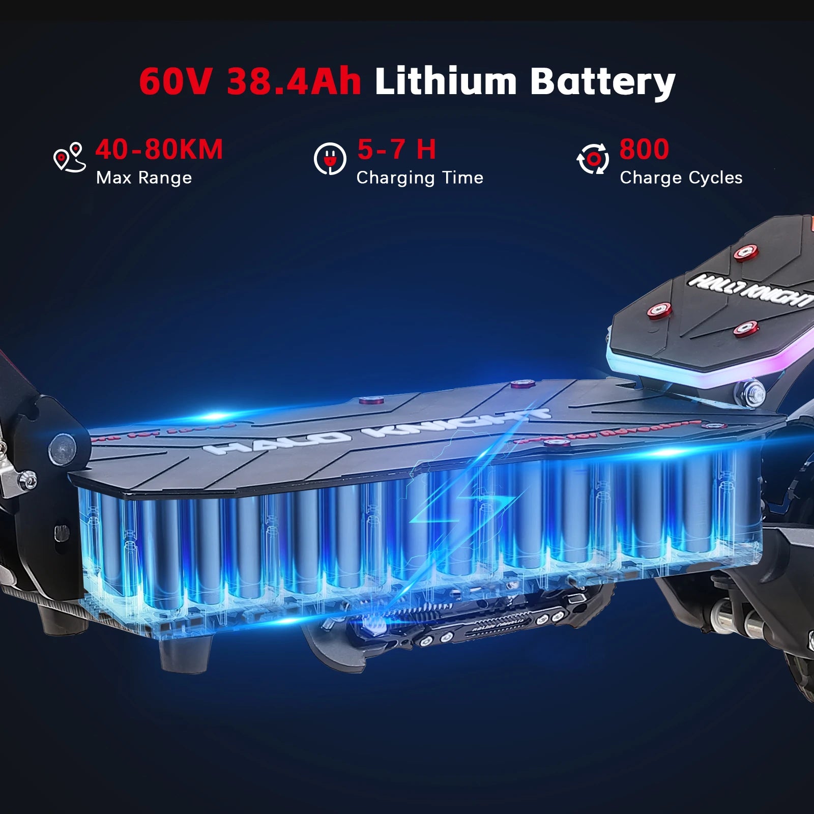 HALO KNIGHT T107Pro 6000W Adult Electric Scooters 95km/h Professional Powerful E Scooter 60V 38.4Ah Dual Motor Fast E-scooter.