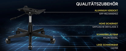 GTPLAYER Gaming Stuhl, Ergonomischer Gamer Stuhl aus Kunstleder-Stoff mit Lendenwirbelstütze, PC-Stuhl mit verbreiterter Rückenl