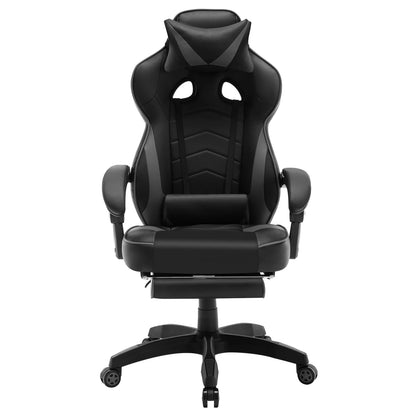 WOLTU Drehbarer Gaming-Rennstuhl, Schreibtisch, Büro, Computerstuhl, Sportsitz mit Kopfstütze, Lendenkissen, Fußstütze, Gamer-Stuhl