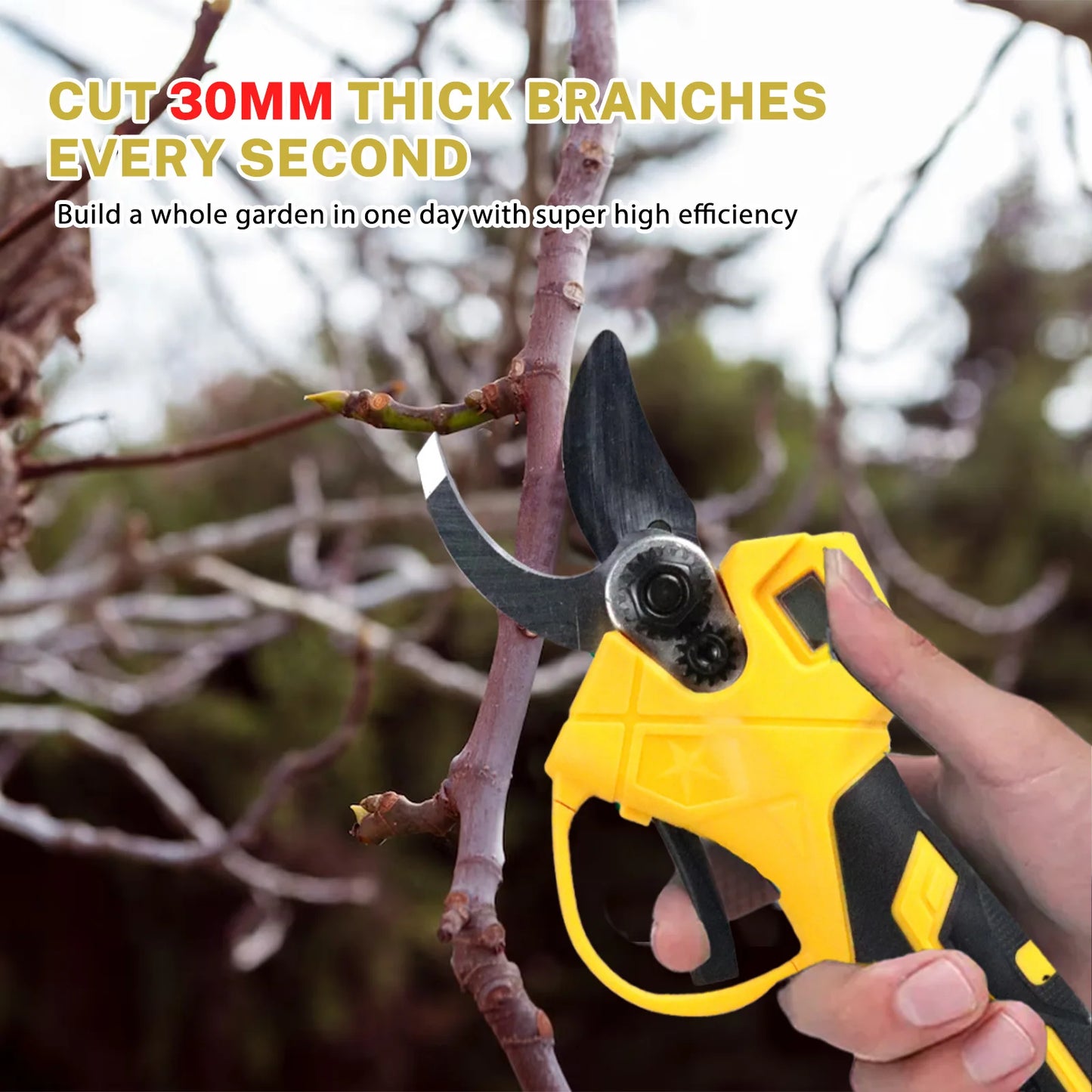 1500w 30mm bürstenlose elektrische Gartens chere Scher schnur lose Obstbaum Bonsai Schnitt zweige Cutter Elektro werkzeug für Makita 18V Batterie