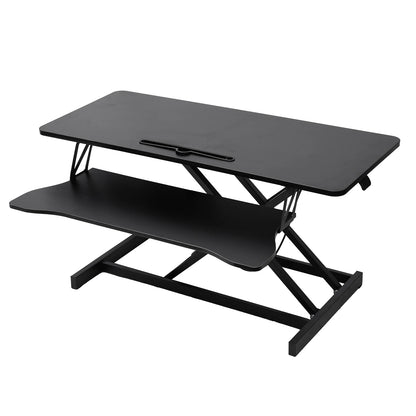 Verstellbarer Stehpult-Konverter, höhenverstellbarer Schreibtisch-Riser, schwarz
