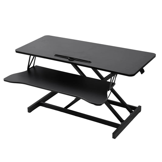 Verstellbarer Stehpult-Konverter, höhenverstellbarer Schreibtisch-Riser, schwarz