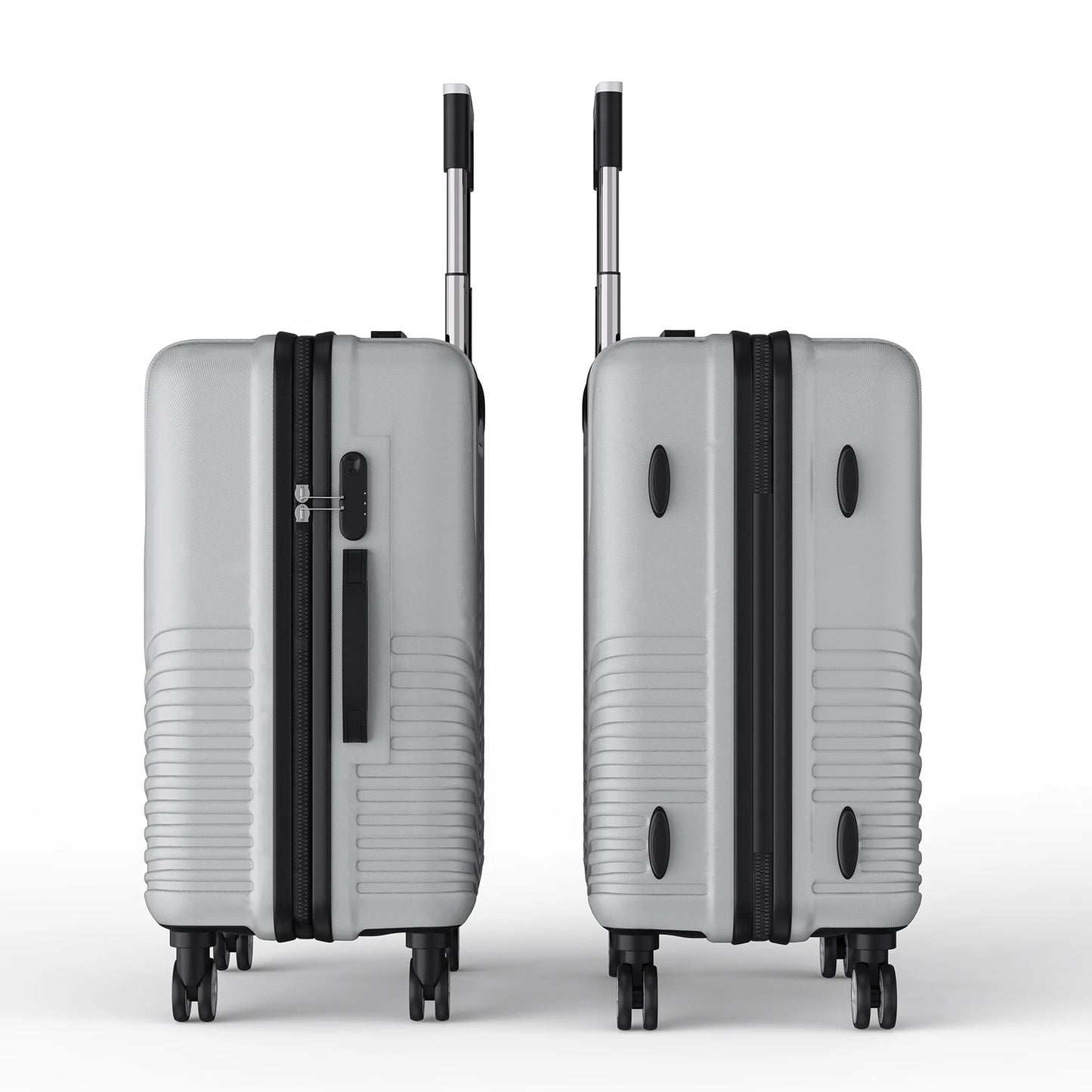 3-teiliges Reisekoffer-Set, abs Hartsc halen wagen mit Schloss, Griff gepäck mit Spinner rädern und Teleskop griff.