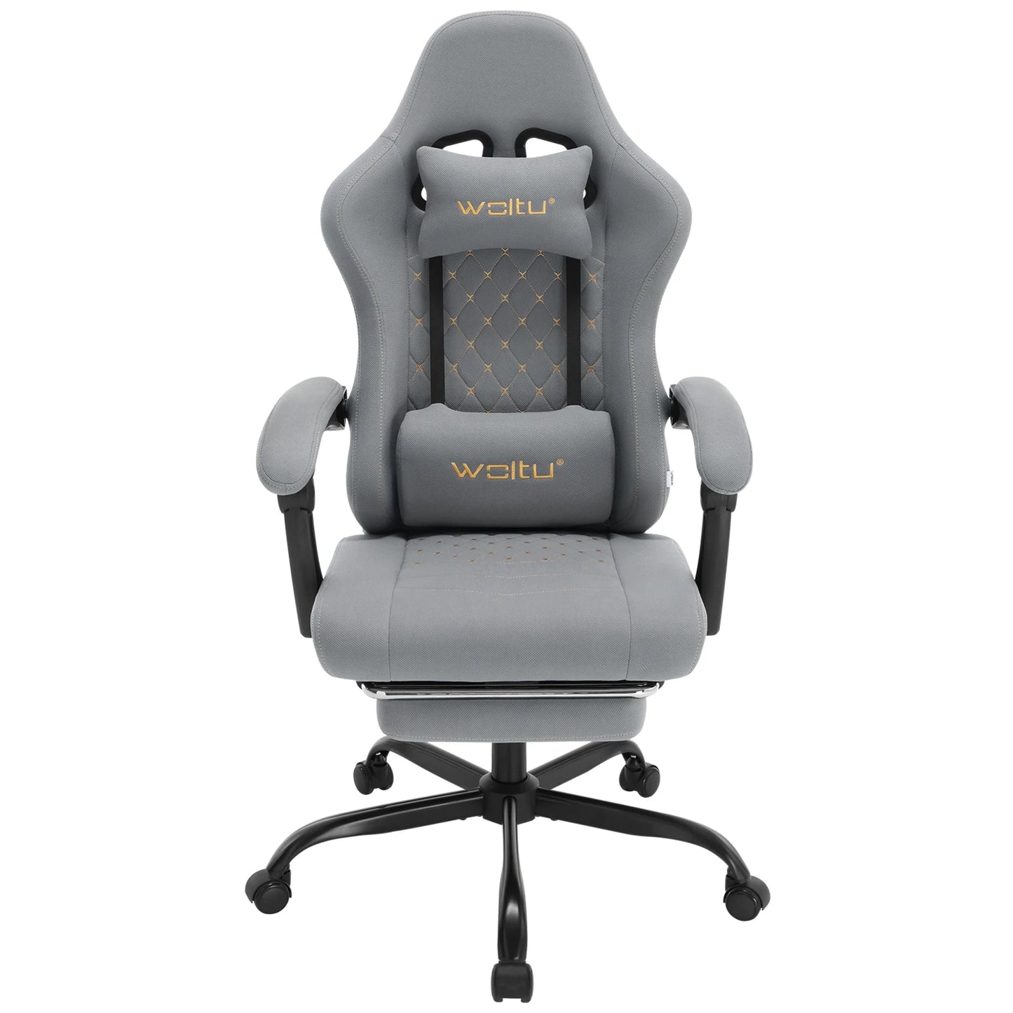 WOLTU Computer-Gamer-Stuhl, ergonomischer drehbarer PC-Gaming-Stuhl mit Taschenfederkissen, Massagefunktion für Büro und Zuhause