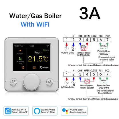 Tuya Wifi Heating Thermostat Smart Thermostat Gas Boiler  Floor Heating Termostato Digital Temperature Controller Smart Life Ale