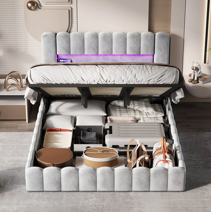 Rosahqnda Polsterbett 180 x 200 cm, gepolsterter Doppelbettrahmen mit Kopfteil für Schlafzimmer und Jugendzimmer, Lattenrost aus Holz