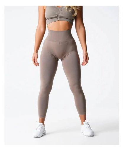 TKITK Solid Leggings Women Seamless Sports  Scrunch Bum Tights cycling shark pants Yoga shorts Gym navigation nv Workout wear.