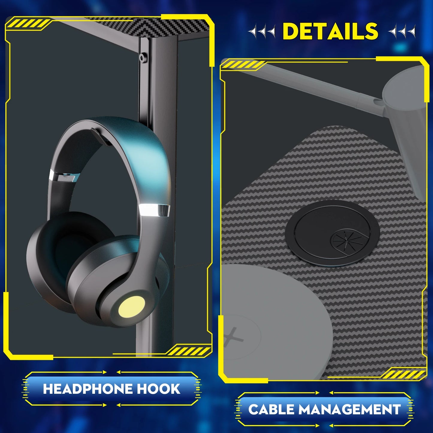 COMHOMA Schreibtisch Gaming Tisch mit Regal, Eckschreibtisch 100cm Computertisch L Form, PC Tisch für Büro, Heimbüro