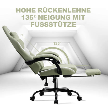 GTPLAYER Gaming Stuhl, Gamer Stuhl, Atmungsaktiver Bürostuhl aus Hochwertigem Stoff, Ergonomischer PC-Stuhl, Verstellbarer