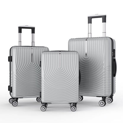 3-teiliges Reisekoffer-Set, abs Hartsc halen wagen mit Schloss, Griff gepäck mit Spinner rädern und Teleskop griff.