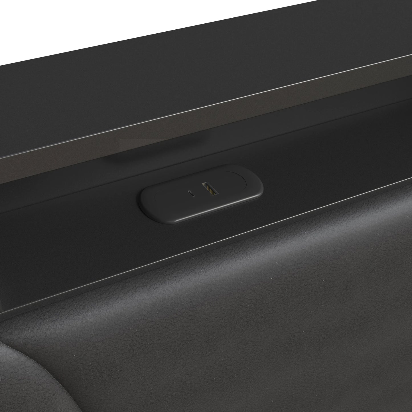 Rosahqnda Soft Bed,Air Pressure Storage Bed, with LED and USB Charging Ports,Adjustable Headboard,Bedroom,Adults,Youth,Black PU