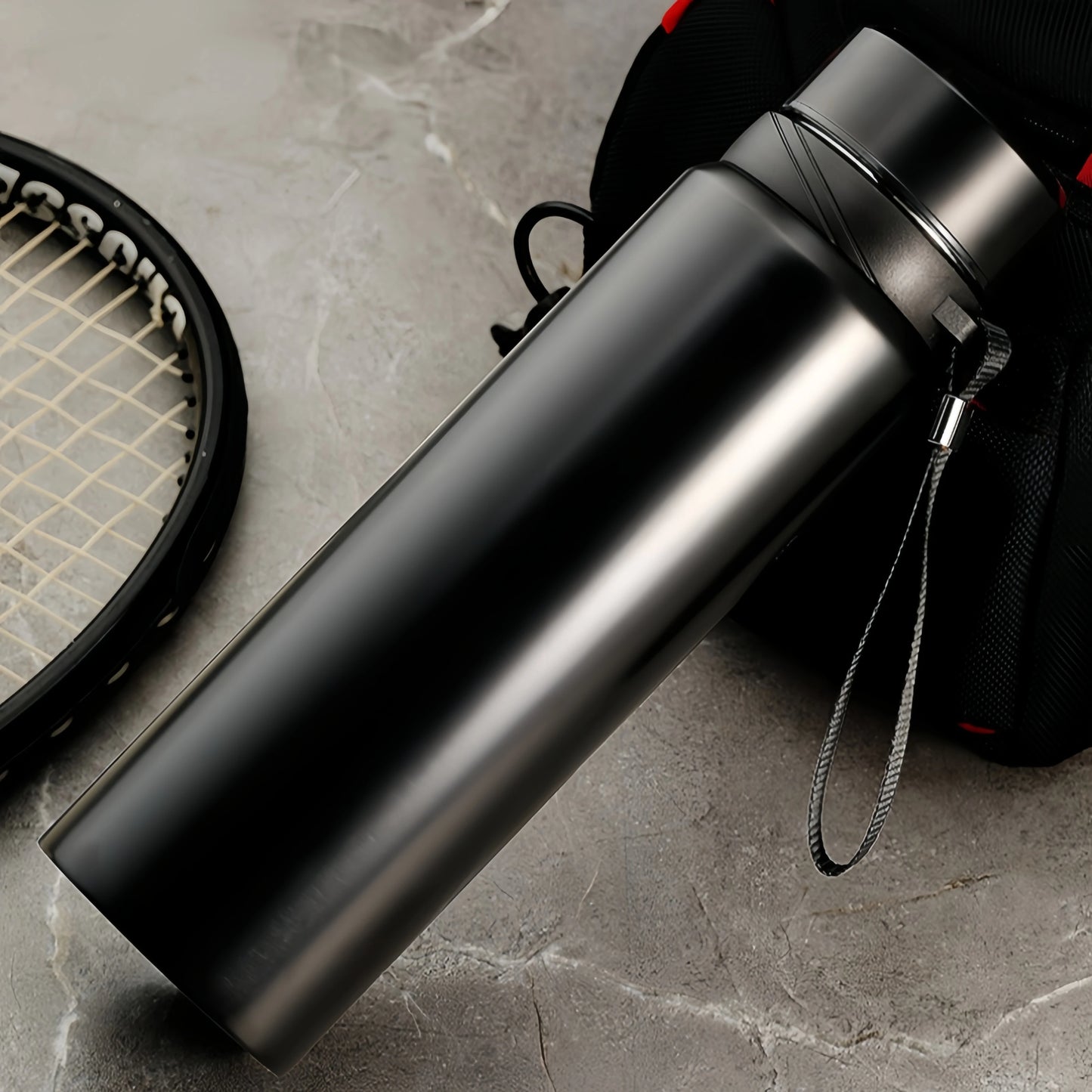 1L Stainless Steel In-vehicle Thermos Water Bottle Keep Cold and Hot Water Bottle Thermos for Water Tea Vacuum Flasks.