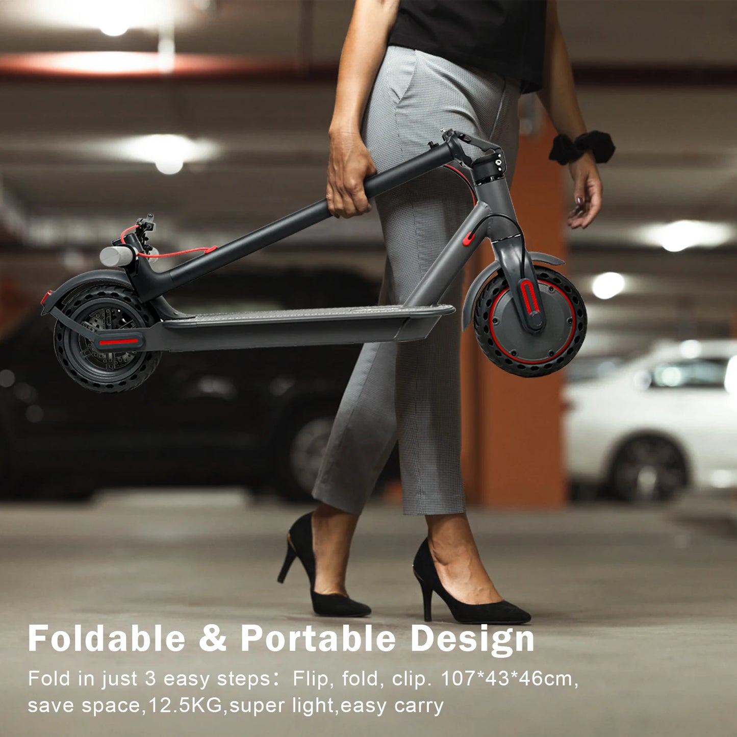 AOVOPRO ES80 500W Electric Scooter for Adults 35KM Long Range 31KM/H Fast Speed Folding Electric Scooter 8.5 Inch Smart Escooter